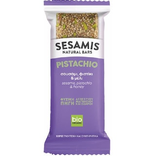 SESAMIS | Μπάρα Bio Σουσάμι Φιστίκι Μέλι 34g