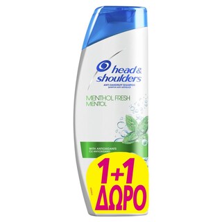 HEAD&SHOULDERS | Σαμπουάν Menthol Αντιπιτυριδικό 360ml 1+1 Δώρο