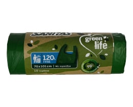 SANITAS | Σακούλες Απορριμμάτων Green Life Γίγας 70x101cm 10 Τεμάχια