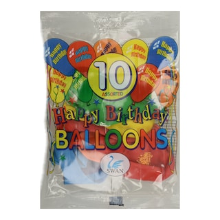 - | Balloons Happy Birthday 10 Pieces