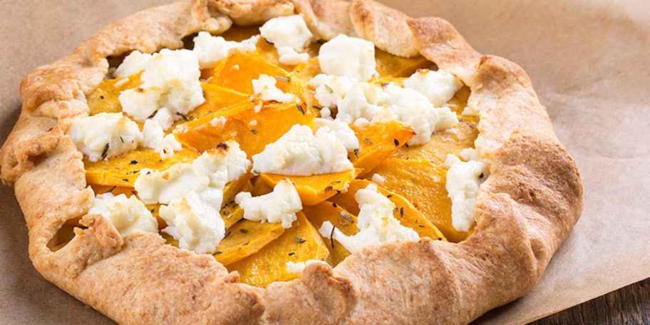 Τάρτα κολοκύθας με κίτρινα τυριά