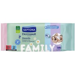 SEPTONA | Μωρομάντηλα Dermasoft Family Χαμομήλι 100 Τεμάχια