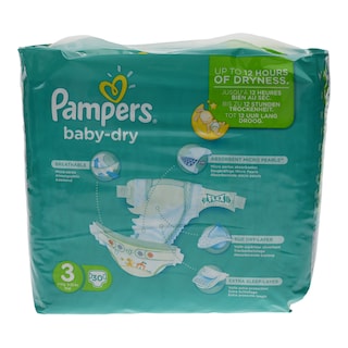 PAMPERS | BABY DRY | ΠΑΝΕΣ ΜΩΡΟΥ MIDI 4 - 9 KGR No 3 30 ΤΕΜ