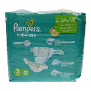 PAMPERS | BABY DRY | ΠΑΝΕΣ ΜΩΡΟΥ MIDI 4 - 9 KGR No 3 30 ΤΕΜ
