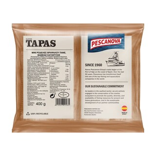PESCANOVA | Θράψαλα Tapas Πανέ Μίνι Ροδέλες 400g