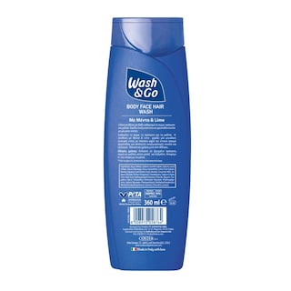 WASH&GO | Αφρόλουτρο 3σε1 Μέντα & Lime Βαθύς Καθαρισμός 360ml