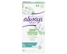 ALWAYS | Σερβιετάκια Cotton Protection Large 32 Τεμάχια