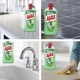 AJAX | Υγρό Καθαρισμού Ultra Λεμόνι 1lt 1+1 Δώρο