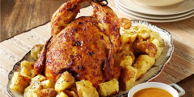 Χωριάτικο ζουμερό κοτόπουλο από Γιαννιώτικες φάρμες ψητό σε μαρινάδα άλμης