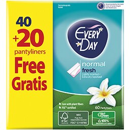 EVERY DAY | Σερβιετάκια Normal Fresh 40+20 Τεμάχια Δώρο