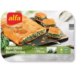 ALFA | Μπουγάτσα Θεσσαλονίκης Κατεψυγμένη Σπανάκι Φέτα 850gr