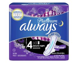 ALWAYS | Σερβιέτες Ultra Platinum Secure Night 5 Τεμάχια