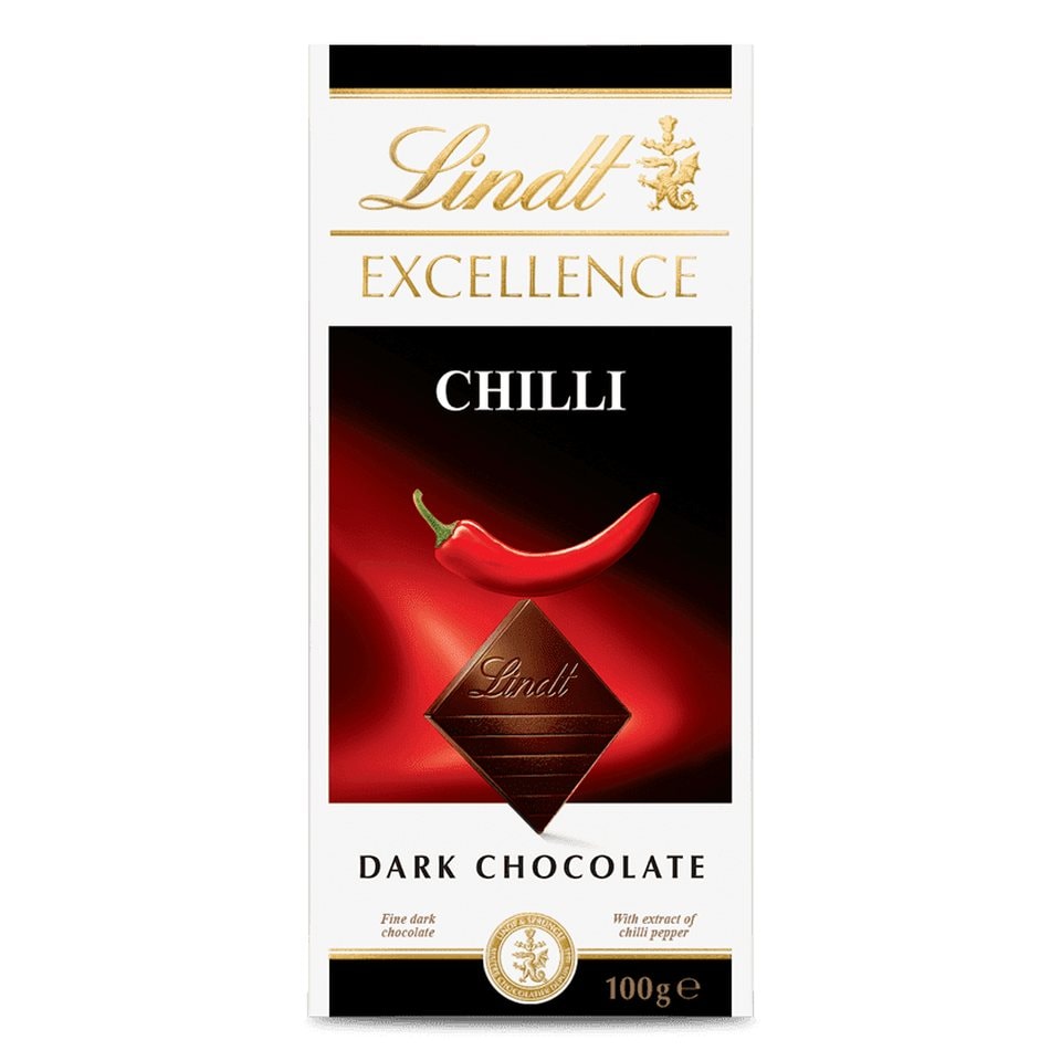 LINDT Σοκολάτα Υγείας Excellence Τσίλι 100g