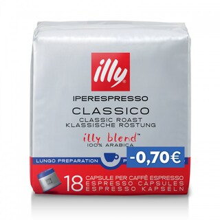ILLY | Κάψουλες Καφέ IperEspresso Classico Lungo 18 Τεμάχια Έκπτ 0.7Ε
