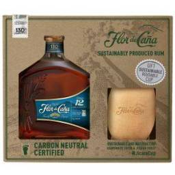 Ρούμι Flor De Cana 12 Ετών 700ml + Ποτήρι