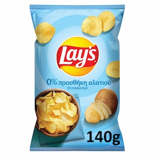 LAYS | Τσιπς 0% Αλάτι 140g