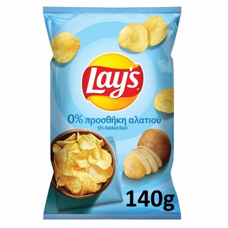 LAYS | Τσιπς 0% Αλάτι 140g