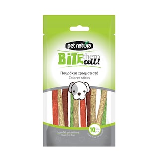 PET NATURA | Σνακ Σκύλων Πουράκια Χρωματιστά 10 Τεμάχια
