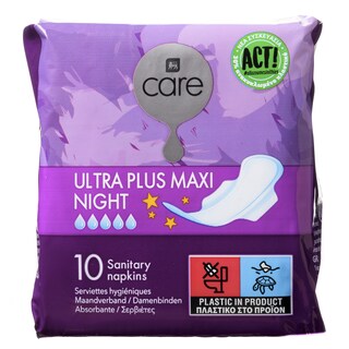 CARE | Σερβιέτες Ultra Plus Maxi Night 10 Τεμάχια
