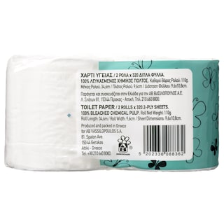 ΑΒ | Toilet Paper Soft 2 Ply 2 Rolls 220g