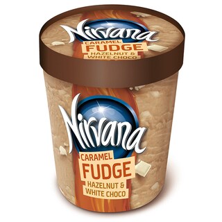 NIRVANA | Παγωτό Caramel Fudge Hazelnut & White Choco 470 ml