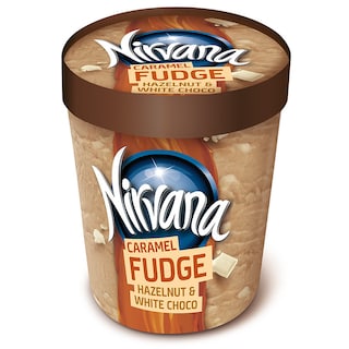 NIRVANA | Παγωτό Caramel Fudge Hazelnut & White Choco 470 ml