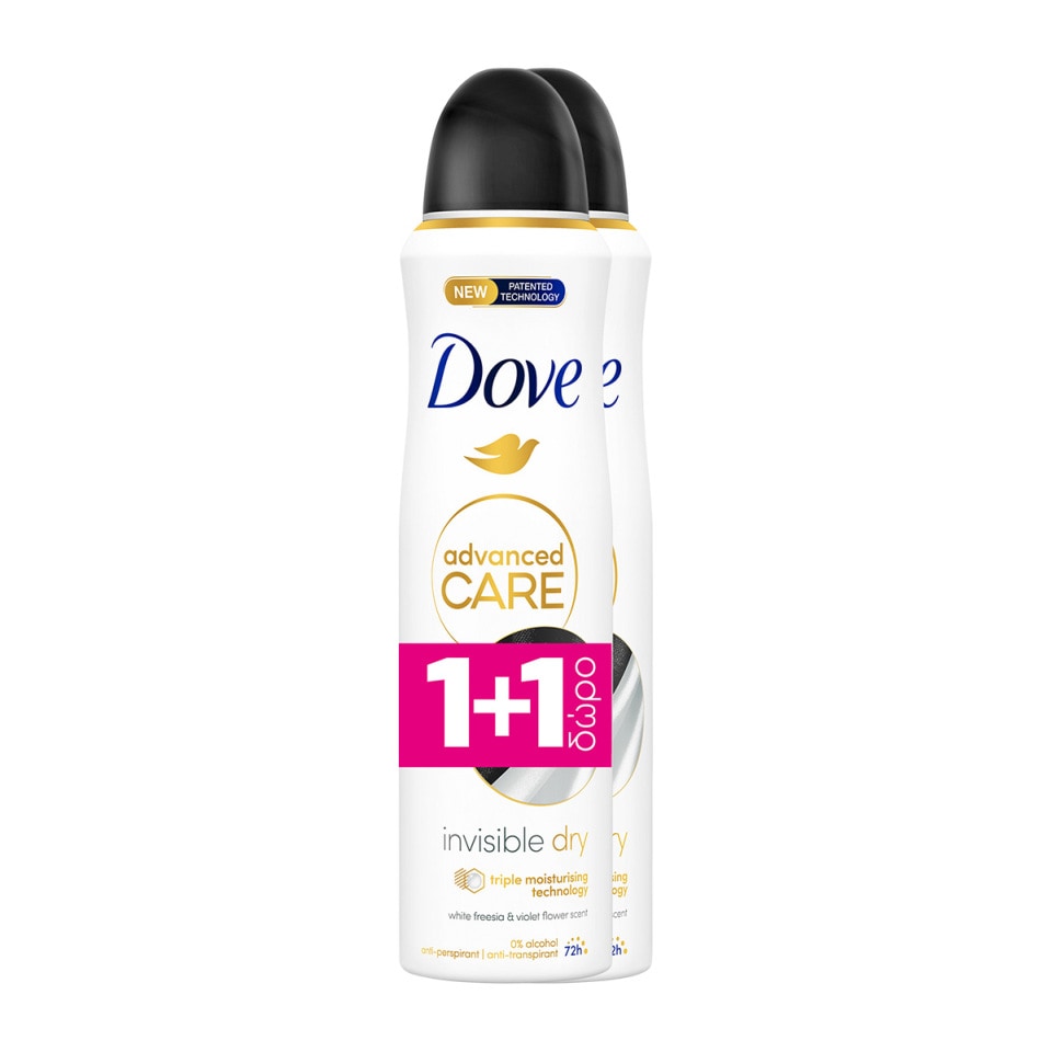 Αποσμητικό Spray Advanced Care Invisible Dry 150ml 1+1 Δώρο
