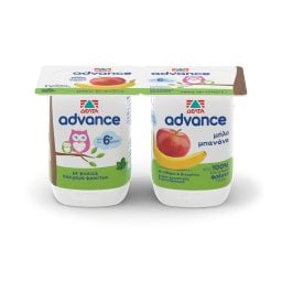 ADVANCE | Επιδόρπιο Γιαουρτιού Μπανάνα Μήλο 2x140g