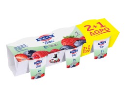 TOTAL | Γιαούρτι Στραγγιστό 2% Φρούτα του Δάσους 3x150g 2+1 Δώρο