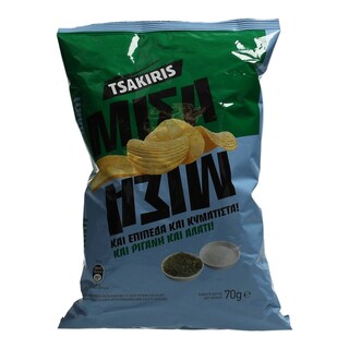 ΤΣΑΚΙΡΗΣ | ΤΣΙΠΣ ΜΕ ΑΛΑΤΙ ΚΑΙ ΡΙΓΑΝΗ 70 GR