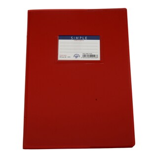 SIMPLE | NOTEBOOK.. WITH PLASTIC RED COVER
