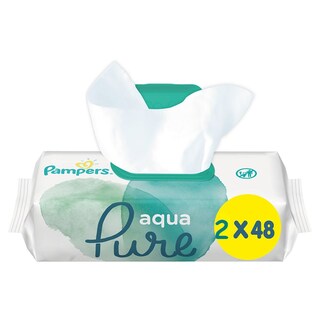 PAMPERS | Μωρομάντηλα Aqua Pure 48 Τεμάχια 1+1 Δώρο