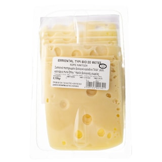 ΒΙΟΦΑΡΜΑ | Τυρί Emmental Bio Χωρίς Λακτόζη Φέτες 150g