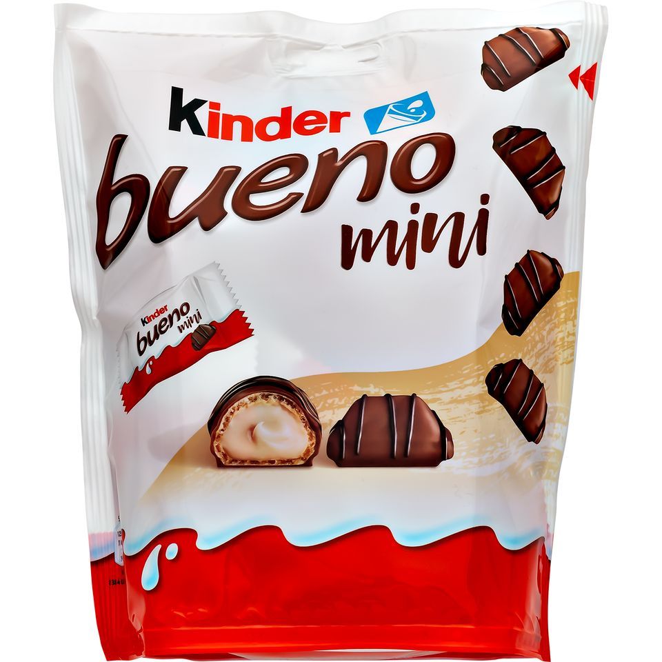 KINDER Σοκολατάκια Γάλακτος Bueno Minis Φουντούκι 108gr