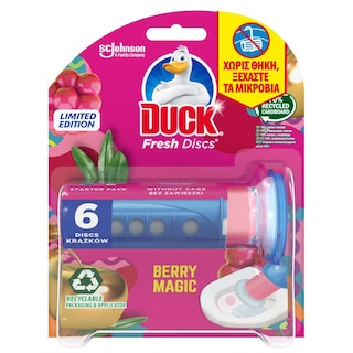 DUCK | FRESH DISCS | Block Λεκάνης WC Berry Magic Χωρίς Θήκη 36ml