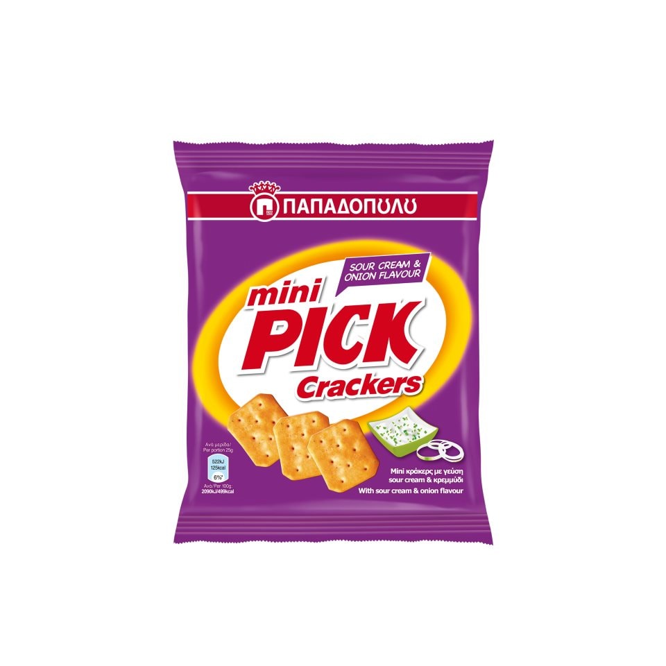 PICK CRACKERS Κράκερς Mini Pick Sour Cream & Onion 70g