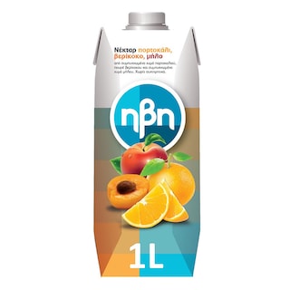 HBH | ΧΥΜΟΣ ΝΕΚΤΑΡ ΠΟΡΤΟΚΑΛΙ ΜΗΛΟ ΒΕΡΥΚΟΚΟ 1 LT