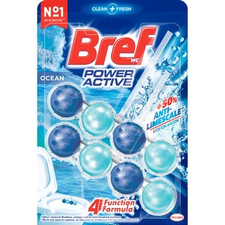 BREF | Μπλοκ Τουαλέτας WC Power Activ Ocean Breeze 2x50g