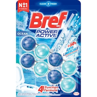 BREF | Μπλοκ Τουαλέτας WC Power Activ Ocean Breeze 2x50g