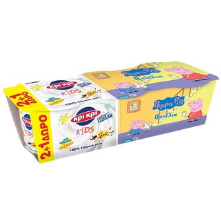 ΚΡΙ ΚΡΙ | Επιδόρπιο Γιαουρτιού Peppa Pig Βανίλια 3x140g 2+1 Δώρο