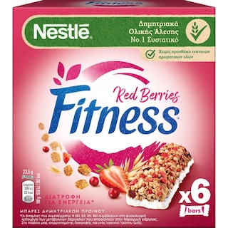 FITNESS | Μπάρες Δημητριακών Red Berries 6 X 23.5gr