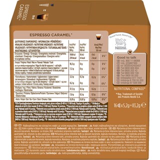 NESCAFE | DOLCE GUSTO | Κάψουλες Καφέ Espresso Caramel 16x5,2g