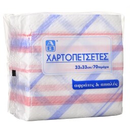 Χαρτοπετσέτες Μωβ Καρώ 33x33cm 130g