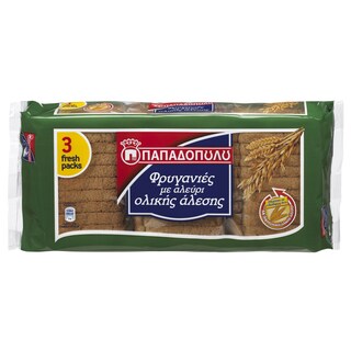 ΠΑΠΑΔΟΠΟΥΛΟΥ | Φρυγανιές Ολικής Άλεσης 3x80g