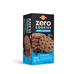 Μπισκότα Zero Cookies Κακάο & Μαύρη Σοκολάτα Χωρίς Ζάχαρη 170g