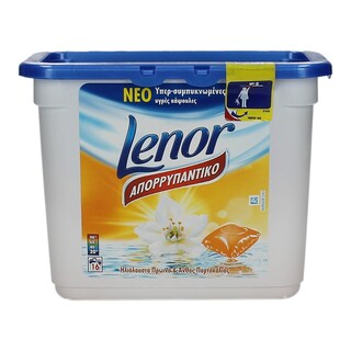 LENOR | CAPS | ΥΓΡΕΣ ΚΑΨΟΥΛΕΣ ΠΛΥΝΤΗΡΙΟΥ ΡΟΥΧΩΝ ΗΛΙΟΛΟΥΣΤΟ ΠΡΩΪΝΟ 16 ΤΕΜ