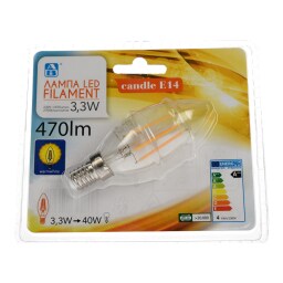 Λάμπα Led Filament E14 3.3W 1 Τεμάχιο