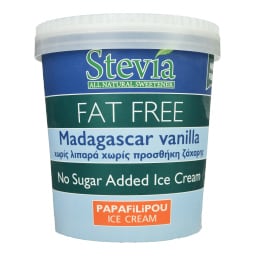 P & P | Παγωτό Στέβια Βανίλια Χωρίς Λιπαρά 450g