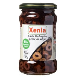 XENIA | Kalamata Olives Slices 40% Less Salt 150g