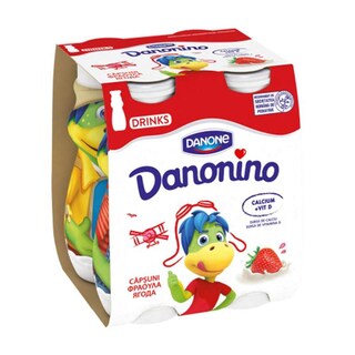 DANONINO | Ρόφημα Γιαουρτιού Φράουλα 4x100ml